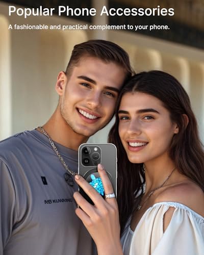 typecase Folding Phone Stand: Foldable Smartphone Holder for Desk – Ultra Thin Adjustable Kickstand – Magnetic Phone Grip Home Desk Accessories Compatible with Phone Tablets – Enhanced Compatibility and Speed