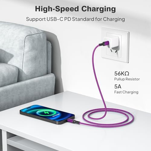 Elevate Your Charging Game with Elebase i Phone 16 Pro Max 3-Pack Charging Cables – 3.3 FT, 6.6 FT, 10 FT USB-C to USB-C Fast Charger for i Phone 16, Mac Book, Air Pods 4, i Pad Air 5/Mini 6, Samsung Galaxy S25/S24/S23 Ultra – Unmatched Durability & 100 W Rapid Power Delivery for Home, Office, and Travel Use