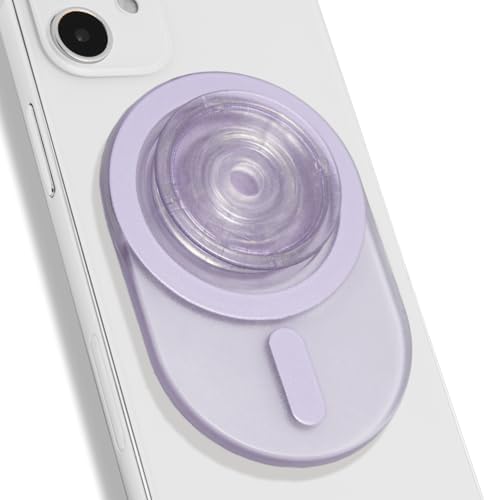 Sleek Translucent Green Oval Magnetic Phone Grip – Ultra-Lightweight & Mag Safe Compatible Accessory for Enhanced Smartphone Functionality and Modern Aesthetic