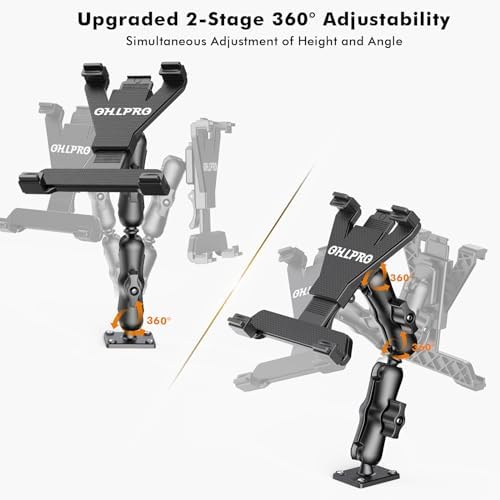 OHLPRO Heavy-Duty Adjustable Tablet Car Mount for i Pad, i Pad Mini & Samsung Galaxy – Ultimate Versatile Holder for 7″-11.5″ Tablets – Secure Dash, Wall, or Desk Installation for Hands-Free Navigation & Productivity Enhancement