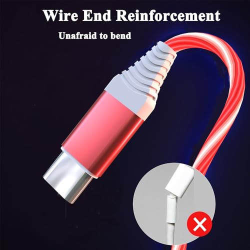 Illuminate Your Charging Experience: Premium 78-Inch Light Up USB C Charging Cable with 3 A Fast Charging Capability – Universal Compatibility for i Phone 16/15/Pro/Plus/Pro Max, Galaxy S24/S23/S22/S21/S20, i Pad, Pixel & More – Durable, Stylish LED Indicator for Nighttime Visibility and Enhanced Convenience