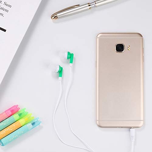 Colorful Kids Bulk Earbud Headphones – 50 Pack Individually Bagged Disposable Earphones for Schools, Libraries & Group Activities – Lightweight, Durable & Compatible with Most Devices for Ultimate Listening Experience