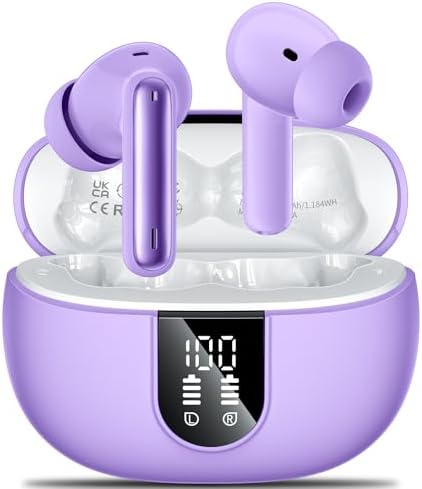Elevate Your Audio Experience with Aoslen Wireless Earbuds – 2024 Hi-Fi Stereo Headphones Featuring 4 ENC Noise-Canceling Microphones, 42-Hour Playtime & Bluetooth 5.3 Connectivity – Perfect for Android & i OS Users, Sleek Design with LED Power Display for Ultimate Convenience