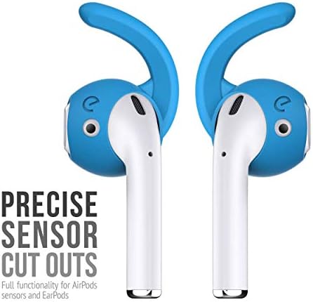 Elevate Your Audio Experience with Ear Buddyz 2.0 Sky Blue Ear Hooks & Covers for Apple Air Pods 1 & 2 – Enhanced Stability, Comfort, and Sound Isolation – 3 Pairs of Durable Silicone Accessories for Active Lifestyles