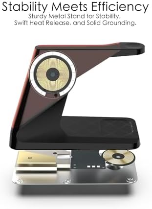 All-in-One Wireless Charging Hub for Apple Devices – Fast Mag-Safe Charger Stand for i Phone 16/15/14/13/12 Series, Air Pods & Apple Watch – Streamlined Design for Home & Office Efficiency