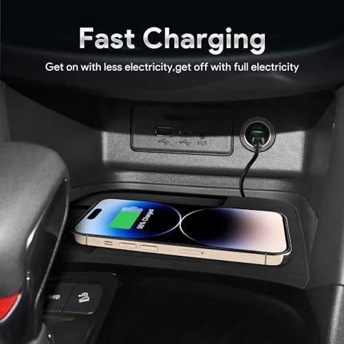 Upgrade Your Driving Game with the 2017-2024 Chevrolet Equinox Wireless Charger – Intelligent 15 W Qi Fast Charging Pad for Effortless Power Delivery, Enhanced Safety Features, and Custom Fit Design for Ultimate Convenience