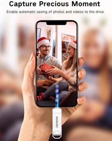 256 GB Rose Gold Flash Drive for i Phone & i Pad – Instant Storage Expansion, Plug & Play USB Memory Stick for Photos, Videos, and Backups – Compatible with Android & PC – Fast Transfer Speeds, No App Required, Ideal for Travel and Seamless Media Playback