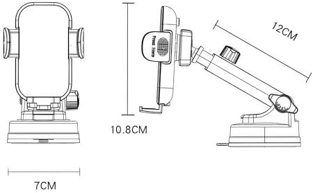 15 W High-Speed Wireless Car Charger and Adjustable Phone Mount – Universal Compatibility for i Phone 10-16 & Samsung Galaxy S Series – Effortless Power with Enhanced Safety and Style