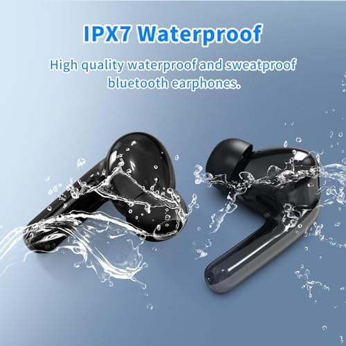 Revolutionize Your Audio Experience with Fommt Bluetooth 5.3 Wireless Earbuds – Cutting-Edge ENC Noise Cancellation, 40-Hour Playtime, Immersive Hi-Fi Stereo Sound, Touch Control Convenience, and IP7 Waterproof Protection for Ultimate Durability – Ideal for Active Lifestyles and Music Enthusiasts.
