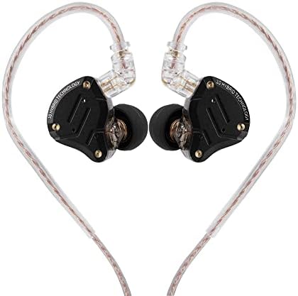 Linsoul KZ ZS10 Pro Hybrid IEM Earbuds – 4 BA + 1 DD High-Fidelity Wired In-Ear Monitors with Stainless Steel Faceplate and Detachable Cable, Ideal for Musicians and Gamers with Built-in Mic, Unmatched Sound Clarity and Versatile Compatibility