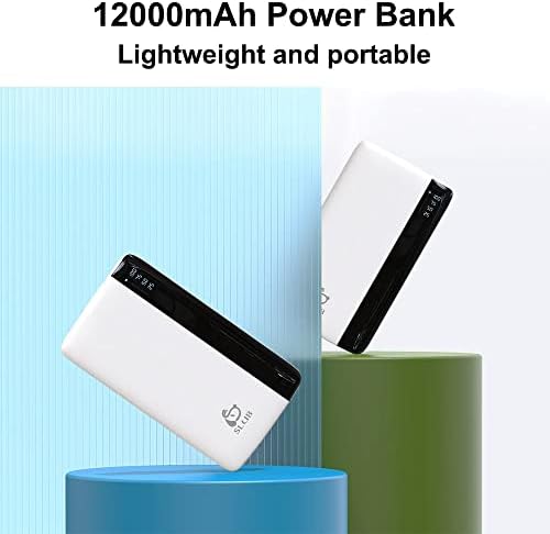 SLu B 12000 m Ah Power Bank – Ultra-Slim Fast Charging Portable Charger with LED Display, Compatible with i Phone, Samsung & Tablets – Reliable On-the-Go Battery Pack for Effortless Device Management and Enhanced Power Solutions