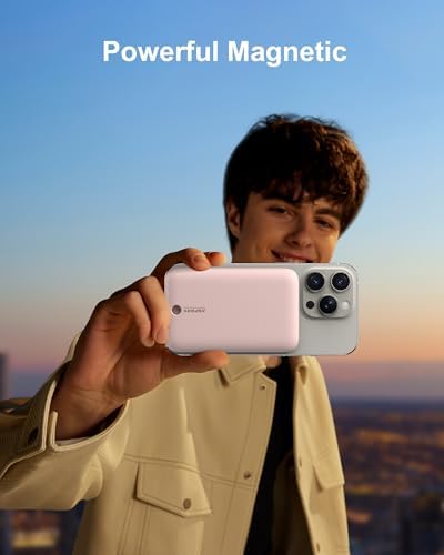 Asper X Mag Safe 10,000 m Ah Portable Power Bank – Dual Charging Solutions with 15 W/22.5 W Fast Charging, Smart LED Power Display, Built-in USB-C Cable & Compact Design for i Phone 16/15/14/13/12 & Galaxy S25 – Ultimate Travel Companion for Efficient Power Management