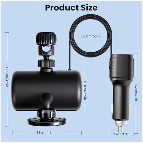 Revolutionize Your Travel Charging with the OHLPRO 6-in-1 Backseat Retractable Car Charger Station – Fast Dual USB Ports with 20 W PD & QC Adaptability, Magnetic Headrest Mount for Ultimate Convenience, Ideal for Rideshare Drivers and Passengers, Compatible with All Devices