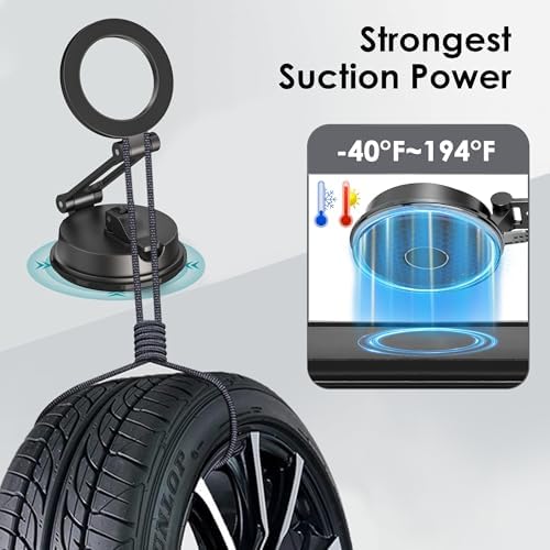 Crea Dream Premium Magnetic Car Phone Holder – Ultra-Stable Suction Cup Mount for i Phone 16, 15, 14, 13, 12 Series & Mag Safe Cases – Effortless 360-Degree Rotation for Safe Hands-Free Driving – Dashboard, Windshield & Vent Compatible – Stylish & Functional Automotive Accessory