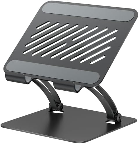 Tounee Aluminum Tablet Holder Stand – Dual Rod Adjustable Mount for Tablets, Kindles & Monitors (4.7″-16.5″) – Portable & Durable Desktop Accessory for Enhanced Viewing Comfort and Productivity