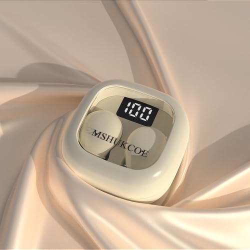 Revolutionary SK19 Sleep Earbuds for Side Sleepers | Ultra-Compact Wireless Bluetooth Earphones Tailored for Small Ears | Discreet Invisible Design with Hands-Free Mic for Effortless Calling | Enhanced Connectivity in Stylish Khaki | Ideal for Restful Sleep and Everyday Listening