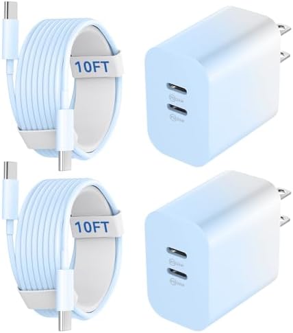 20 W Dual-Port USB-C Fast Charger with 6.6 FT Cable – Ultimate Power Solution for i Phone 15/16 Pro Max & Android Devices – Efficient Travel Companion Designed for rapid charging, this 20 W Dual-Port USB-C Charger ensures your i Phone 15/16 Pro Max and Android devices stay powered up with maximum efficiency. Featuring a generous 6.6 FT USB-C to C cable, this charger eliminates the inconvenience of short cords while allowing you to multitask with ease. Its dual-port design offers the ability to charge two devices simultaneously, making it ideal for busy professionals and frequent travelers. Enjoy broad compatibility across multiple Apple and Android devices, ensuring versatility for all your charging needs. The compact and lightweight structure of this charger enhances portability, making it an essential accessory for your on-the-go lifestyle. Built with high-quality materials, this charger prioritizes durability and safety, giving you peace of mind while delivering fast charging performance. Elevate your charging routine and stay connected wherever life takes you with this indispensable charging solution.