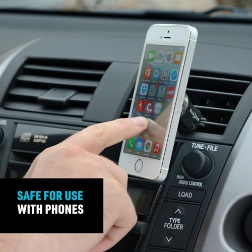Nite Ize Steelie Original Vent Kit – Premium Magnetic Phone Mount for Effortless Car Vent Attachment – Versatile Hands-Free Holder with Neodymium Magnets – 360-Degree Rotation for Navigation and Calls – Essential Portable Car Accessory for Smartphones and Cases – Enhance Safety and Connectivity on the Road