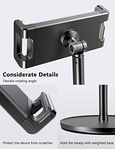 Ergonomic Aluminum Tablet Stand for i Pad Pro, Mini, Air & Surface Pro – Adjustable Multi-Angle Holder for 4.7” to 13” Screens – Lightweight & Portable Dock for Enhanced Comfort and Productivity