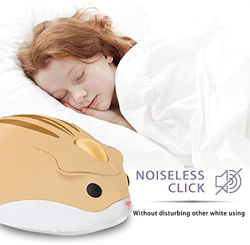 Whimsical Wireless Hamster-Shaped Mouse for Laptops and PCs – Silent 3-Button Ergonomic Design with Random Color Cable Clip – Perfect Portable Accessory for Animal Lovers and Productivity Seekers