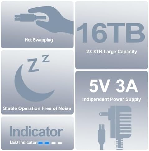 MAIWO M.2 NVMe Dual Bay SSD Cloner – High-Speed 20 Gbps USB-C Enclosure for Effortless Data Duplication, Supports M-Key PCIe NVMe/AHCI Up to 16 TB, Ideal for Seamless Backup and Migration, Compact Design for Ultimate Portability and Efficiency