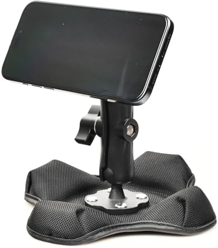 Versatile Magnetic Phone Holder for Desk & Car Dash – Premium Aluminum Arm, Non-Slip Beanbag Base, 360° Rotation for Optimal Viewing, Mag Safe Compatible for i Phone 12-16 Series, RAM B Size 1″ Ball Mounting Option – Enhance Your Mobile Accessibility and Convenience