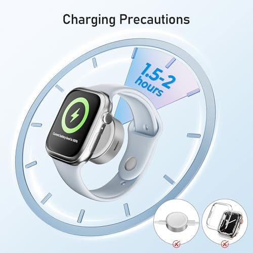 Elevate Your Charging Experience with the Elebase Ultra-Fast Magnetic Portable Apple Watch Charger – Seamless Wireless Solution for Series 10, 9, 8, 7, 6, Ultra 2 & SE – USB-C & i Phone Compatible – Lightweight, Durable, and Perfect for On-the-Go Power Management and Efficiency