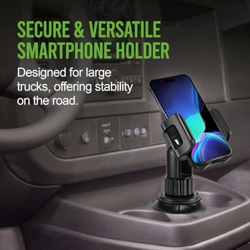 Revolutionary Car Cup Holder Phone Mount with Integrated Snack Tray – Ultimate Compatibility for i Phone, Samsung Galaxy, LG, Moto & Google Pixel – Hands-Free Convenience & 360-Degree Rotation for Safe Driving Enjoyment