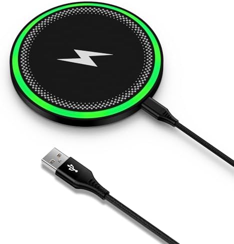 Ultra-Fast Wireless Charging Pad for S25 Ultra/S25 Plus/S25 & Galaxy Series – Sleek Qi-Compatible Charger for Moto Razr 2024/Razr 50 Ultra/G Power – High-Efficiency Anti-Slip Design with Built-in Safety Features for Hassle-Free Charging at Home or Office
