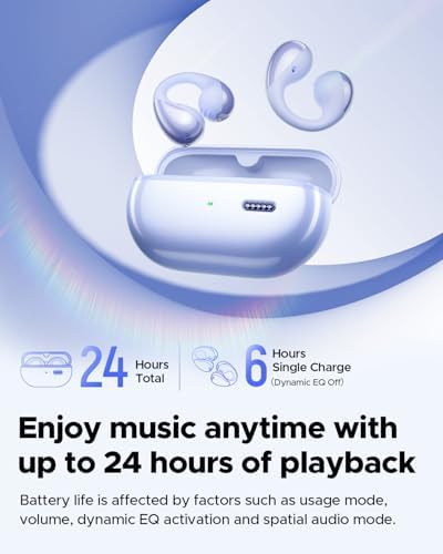 Elevate Your Active Lifestyle with Sound PEATS Pearl Clip Pro Open Ear Wireless Earbuds – Advanced Bluetooth 5.4 Technology, IPX5 Waterproof Rating, All-Day 24-Hour Playtime, and Integrated Microphone for Effortless Communication – Ideal for Fitness Enthusiasts, Runners, and Cyclists Who Value Safety and Superior Sound Quality