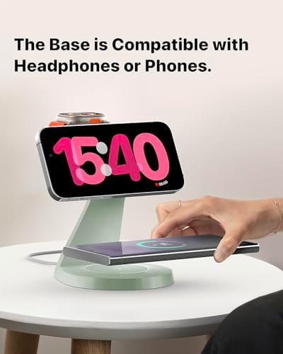Ultimate 3-in-1 Mag Safe Charging Station for Apple Devices – Fast Wireless Charger for i Phone 16/15/14/13/12, Air Pods & Apple Watch with USB-C Compatibility – Sleek, Space-Saving Design for Home and Office Use