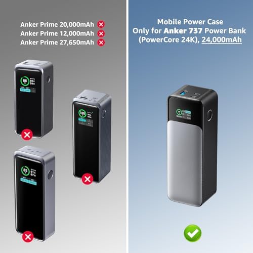 Premium Oxford Fabric Carrying Case for Anker Prime Power Bank (27,650 m Ah) – Ultimate Protection & Organization for Portable Charging Solutions, Travel-Ready Design with Extra Mesh Pocket for Cables and Accessories, Lightweight & Stylish Travel Case for Anker 250 W