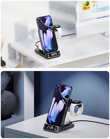 3-in-1 Wireless Charger Station for Pixel Watch 3/2 & Google Devices – Fast Charging Hub for Pixel 9 Pro Fold/9 a/9 Pro/8 Series – Sleek, Compact Design with Enhanced Compatibility and Speed