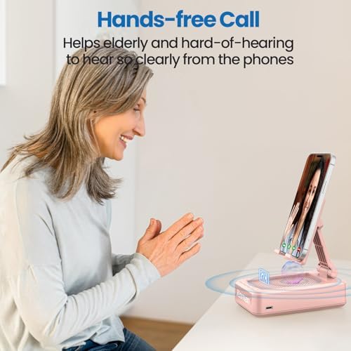 Transform Your Multimedia Experience with the JTEMAN Adjustable Tablet Stand Featuring Bluetooth Speakers – Versatile Kitchen Gadget and Perfect Gift for Him or Her – Wireless Charging Station for Phones and Tablets, Enhanced Compatibility for All Devices