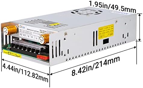 DROK 24 V Adjustable Power Supply – High-Efficiency AC to DC Converter for Reliable Power Delivery, 20 A 480 W Regulated Adapter Perfect for Computer Labs and Versatile Electronic Applications, Adjustable 5 V to 24 V Voltage Transformer for Enhanced Performance and Compatibility