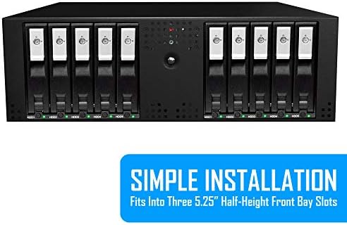 Kingwin Universal Hot Swap Mobile Rack for 2.5” & 3.5” SSD/HDD – Effortless Internal Tray-Less SATA Hard Drive Backplane Enclosure with 6 Gbps Support for SATA I/II/III & SAS I/II – Ultimate Flexibility and Enhanced Data Transfer Speed for Efficient Storage Management