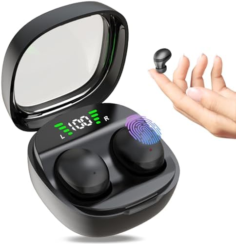 Ultra-Comfort Invisible Bluetooth Sleep Earbuds for Side Sleepers | Mini Wireless Headphones with Waterproof Design | Perfect for Clear Calls, Sports, and Ultimate Relaxation | Lightweight White Earphones for Work and On-the-Go Productivity