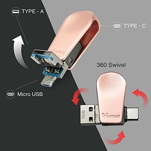 Revamp Your Data Storage with the TC-301 3-in-1 USB 3.0 Flash Drive – Versatile Type C, Type A & Micro Connectors, 64 GB High-Speed OTG Solution for Smartphones, Tablets & New Mac Books!