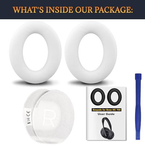 Transform Your Audio Experience with SOULWIT Lambskin Replacement Earpads for Bose 700 Headphones – Luxurious Comfort Meets High-Density Noise Isolation Foam, Enhanced Thickness for Extended Listening Bliss – Stylish Grey Finish for Perfect Compatibility and Performance