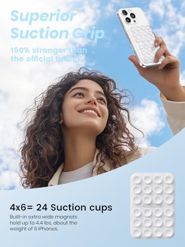 Klearlook Magnetic Suction Phone Mount Set – 4 Stylish Colors for Mag Safe Cases, Hands-Free Selfie Grip for Tik Tok & Content Creators, Lightweight & Portable, Secure Magnetic Attachment for Effortless Video Recording and Photography