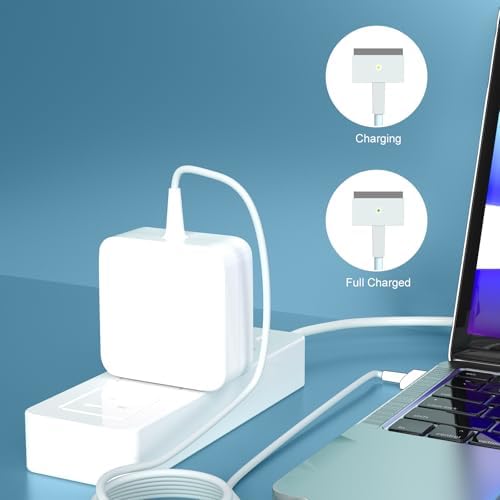 Efficient 60 W T-Tip Magnetic Mac Book Pro Charger – Universal Power Adapter for 2012-2015 Models – Fast Charging with Enhanced Safety – Compatible with Mac Book Air & Pro Retina 13-Inch – Durable 6.6 ft Cord for Versatile Use – Reliable Performance with 1-Year Warranty – Ideal for Multiple Laptop Households