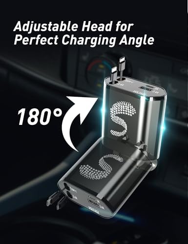 Innovative Retractable Car Charger with USB-C Fast Charging 120 W and Aromatherapy Starlight – Ultimate Travel Companion for i Phone 16 to 11, Stylish Cigarette Lighter Adapter for Men and Women – Perfect Gift for Road Trips and Daily Commutes with Enhanced Compatibility and Efficiency