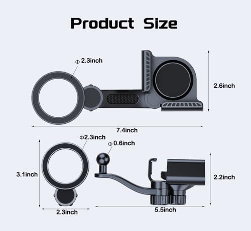 Ultimate Tesla Magnetic Phone Mount: 360° Rotating Car Holder for i Phone 16/15/14/13/12 Pro Max – Secure & Stylish Tesla Accessory for Enhanced Navigation and Safety