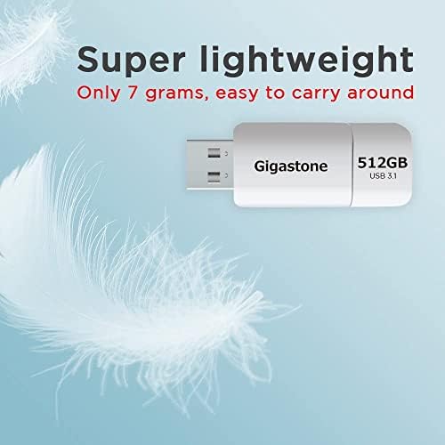 GIGASTONE 512 GB USB 3.2 Flash Drive – Lightning-Fast 120 MB/s Transfer Speeds, Retractable Capless Slider Design for Ultimate Portability, Versatile Data Storage Solution for PC, Mac, TV & Car Audio – Effortless Backup & File Sharing