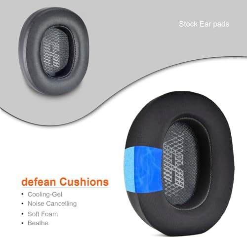 Transform Your JBL Live 500 BT Headphones with Premium Cooling Gel Ear Pads – Noise-Isolating Foam Cushions for Enhanced Sound Clarity and All-Day Comfort