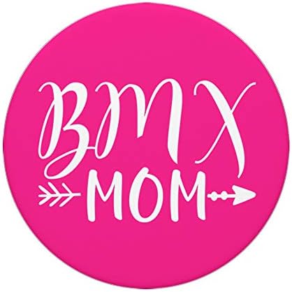 BMX Mom Pink Motocross Pop Grip PACN006 – Customizable Phone & Tablet Accessory for Enhanced Grip and Hands-Free Viewing, Perfect Gift for Motocross Aficionados and Trendsetters in Mobile Style