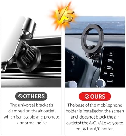 Maser Weller Premium Car Phone Holder for 2018-2022 Honda Accord: 360° Rotatable Mount with Mag Safe Compatibility – Secure Clip Design for Enhanced Safety and Convenience Without Blocking Air Vents – Ideal for 8-Inch Screens and Daily Use