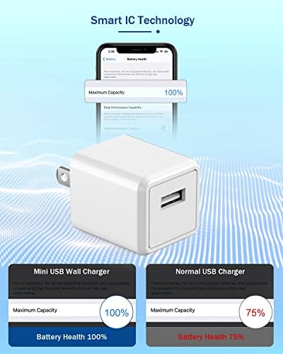 Apple MFi Certified i Phone Charger Set – 3 FT Lightning Cable & USB Wall Adapter (2-Pack) for Fast Charging All i Phone Models Including 14/13/12 Mini/11 Pro Max/10/XS/XR/X/8/SE2022 – Travel-Friendly Durable Design for Home and Office Use