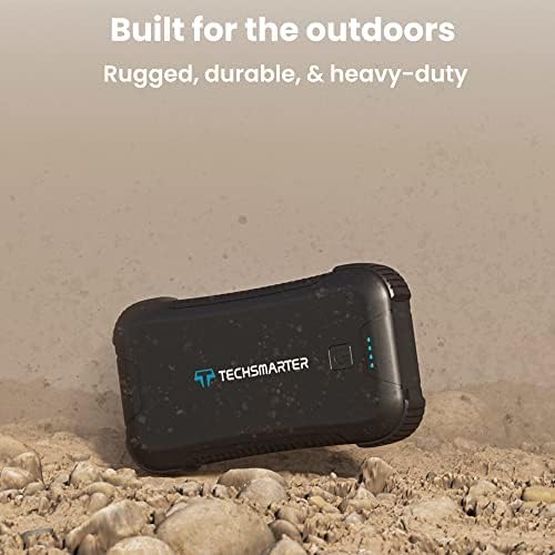 Ultimate TECHSMARTER 30000 m Ah Waterproof Rugged Power Bank with 20 W USB-C Fast Charging & Built-in Flashlight – Perfect Outdoor Companion for All Weather Adventures, Ensuring Unmatched Device Compatibility and Reliability