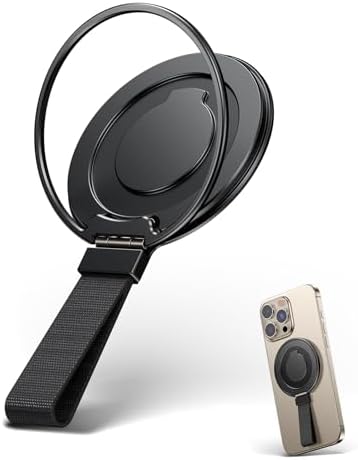 Magnetic Phone Ring Holder Grip – Ultimate Smartphone Accessory for Enhanced Stability & Hands-Free Viewing | Compatible with i Phone 16 Pro Max, 15, 14, 13, 12 & DJI Osmo Mobile Series | Ergonomic Design for One-Handed Use & Secure Grip | Durable, Lightweight & Easy Installation | Ideal for Texting, Selfies, Gaming & Video Calls